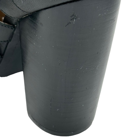 Kelsi Dagger Balldance Leather Peep Toe Bootie Side Cutouts & Chunky Heel Size 8 - Picture 7 of 7